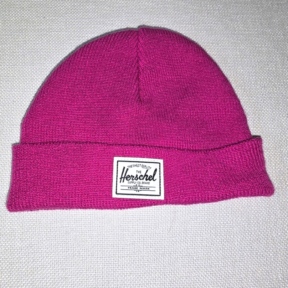 The Herschel Supply Company Pink Purple Knit Beanie 0-6 Months Pre-owned Cozy